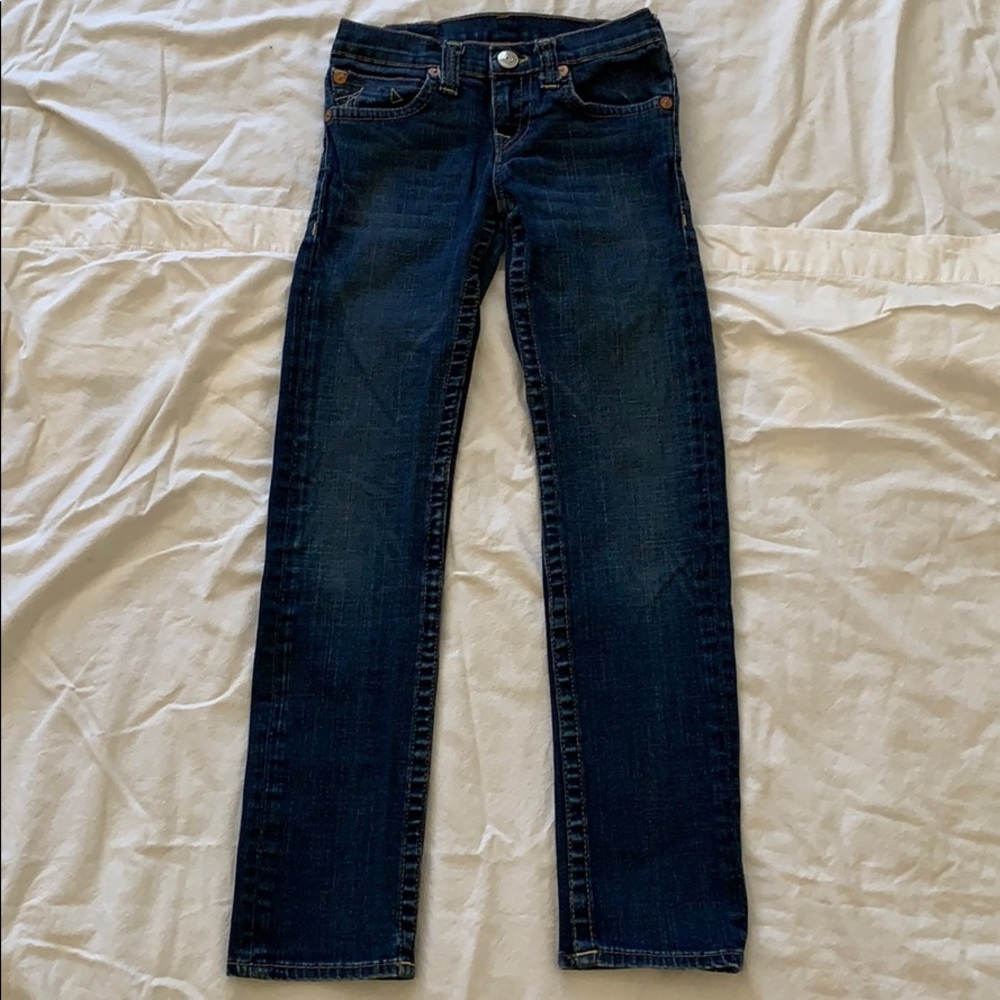 True Religion Dark Straight Jeans